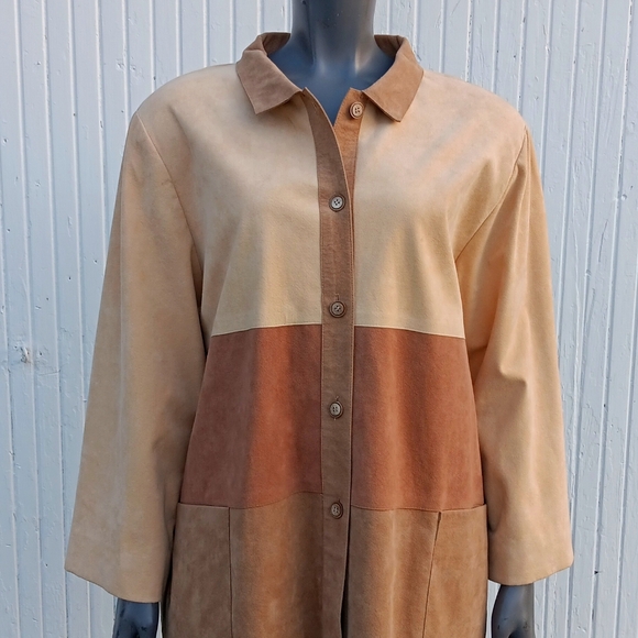 OUT ON A LIMB LADIES HAND DESIGNED FAUX SUEDE LUXURY JACKET/COAT (USA) - Picture 11 of 17